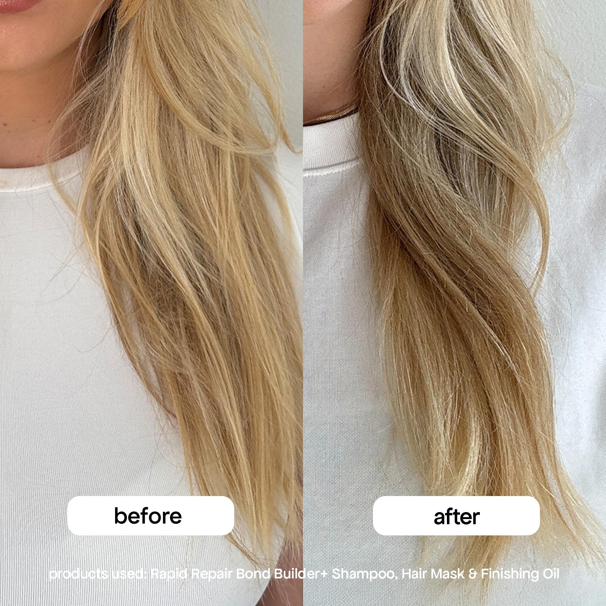 BONDIBOOST deep conditioning glow on strands suggests improved shine and resilience.
