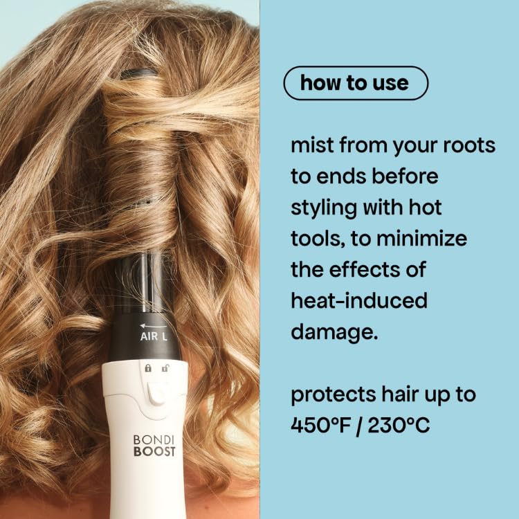 BondiBoost heat protectant ready for hot-tool styling.