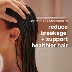 Bondiboost HG conditioner label closeup highlighting natural ingredients.