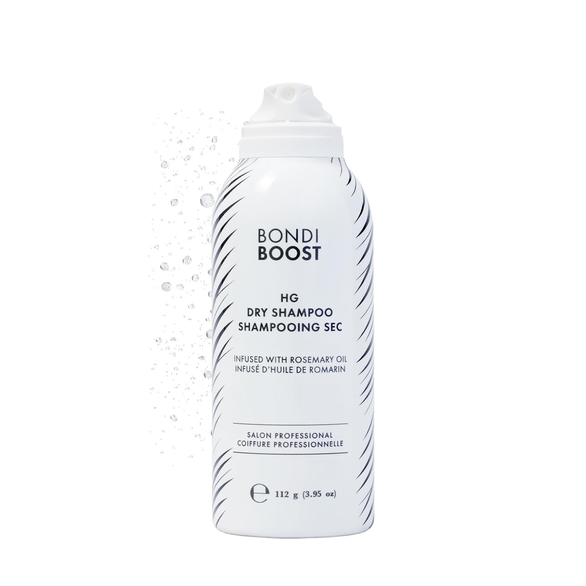 BondiBoost HG Dry Shampoo bottle—clean formula for oil absorption and quick refresh.