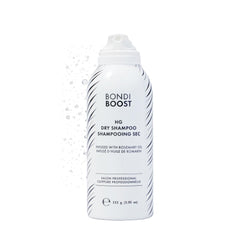 BondiBoost HG Dry Shampoo bottle—clean formula for oil absorption and quick refresh.
