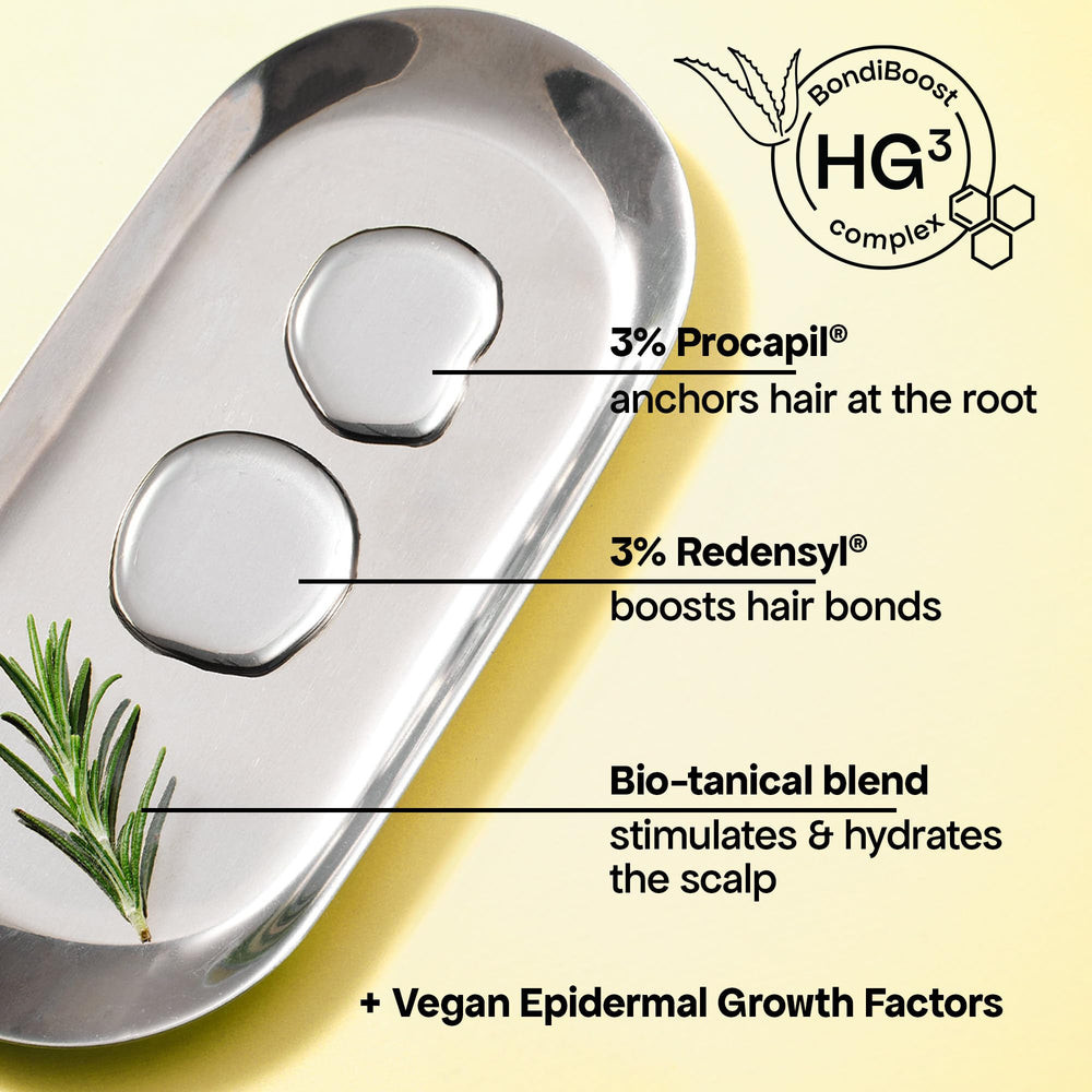 BondiBoost serum texture on hand showing lightweight consistency and quick absorption