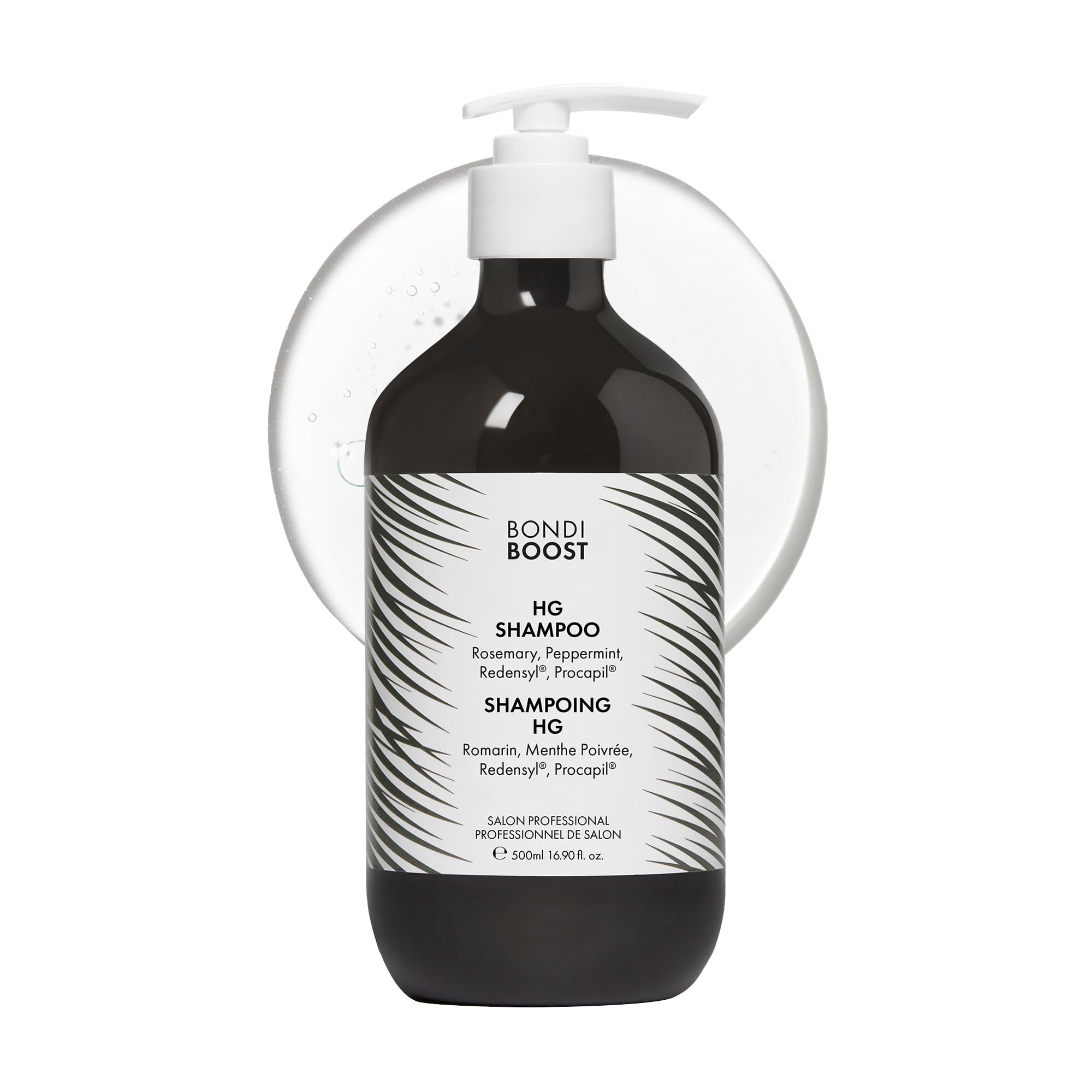 BondiBoost HG Shampoo bottle front for daily use promoting fuller-looking hair