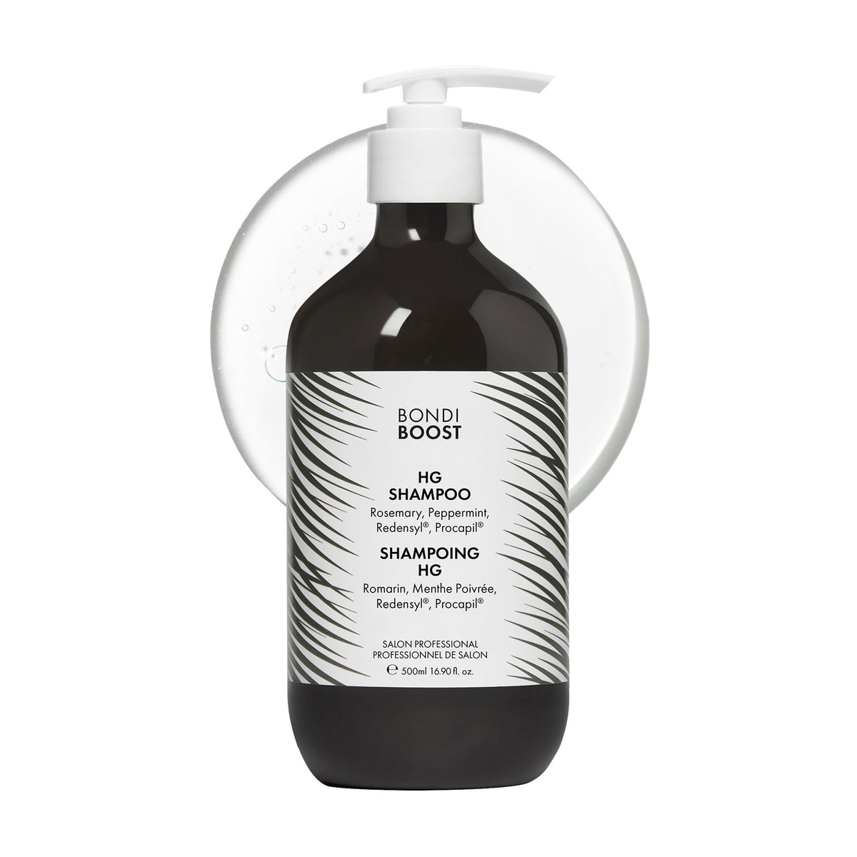 BondiBoost HG Shampoo bottle front for daily use promoting fuller-looking hair