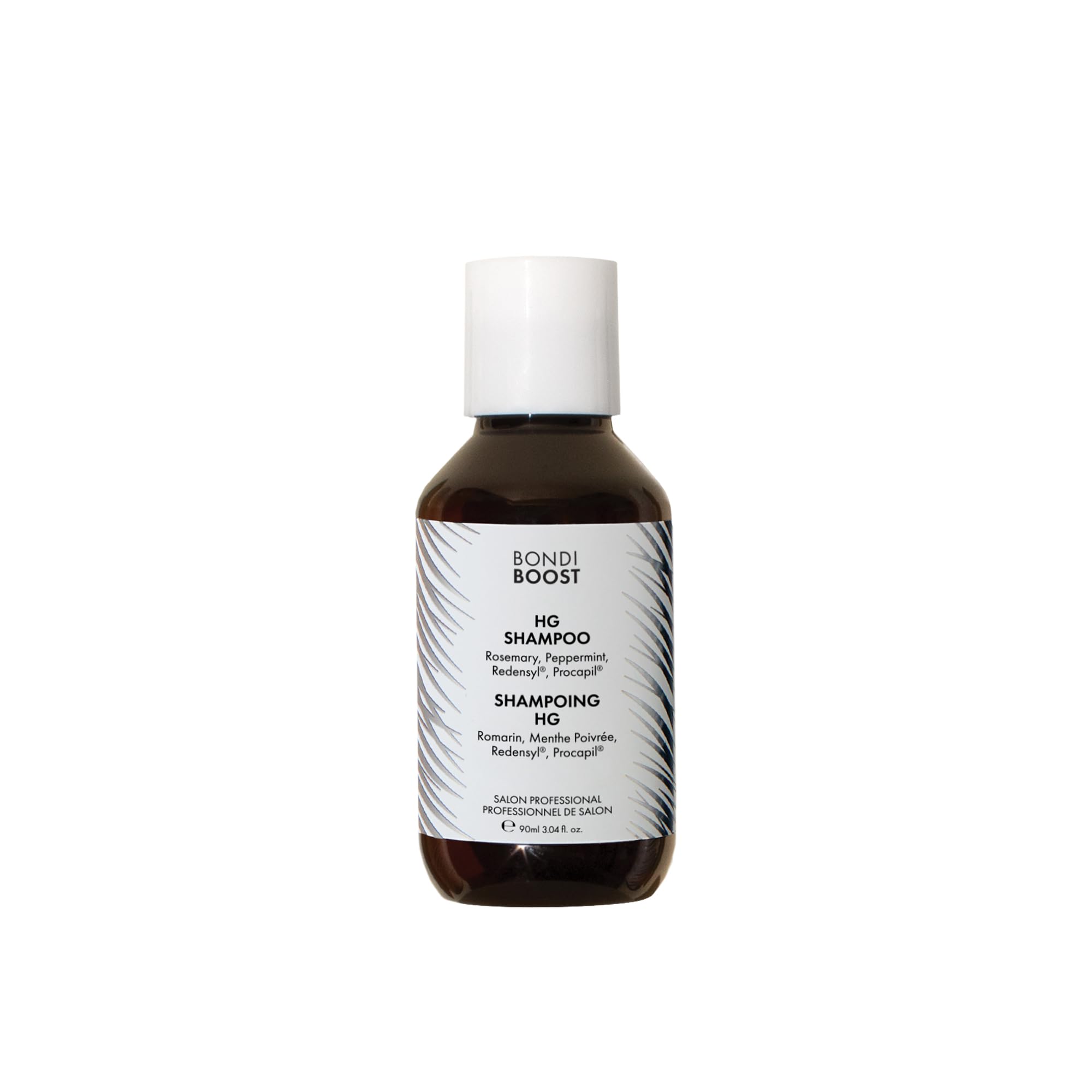 BONDIBOOST HG shampoo front packaging shows clean design and strength benefit