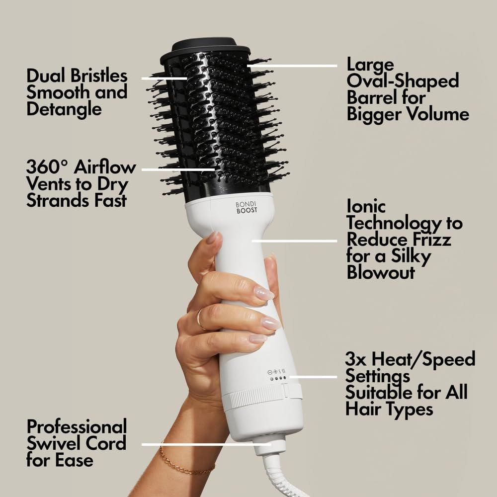 BONDIBOOST being used on wet hair to dry and shape efficiently