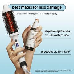 BondiBoost infrared thermal brush aloe-infused bristles closeup for snag-free glide