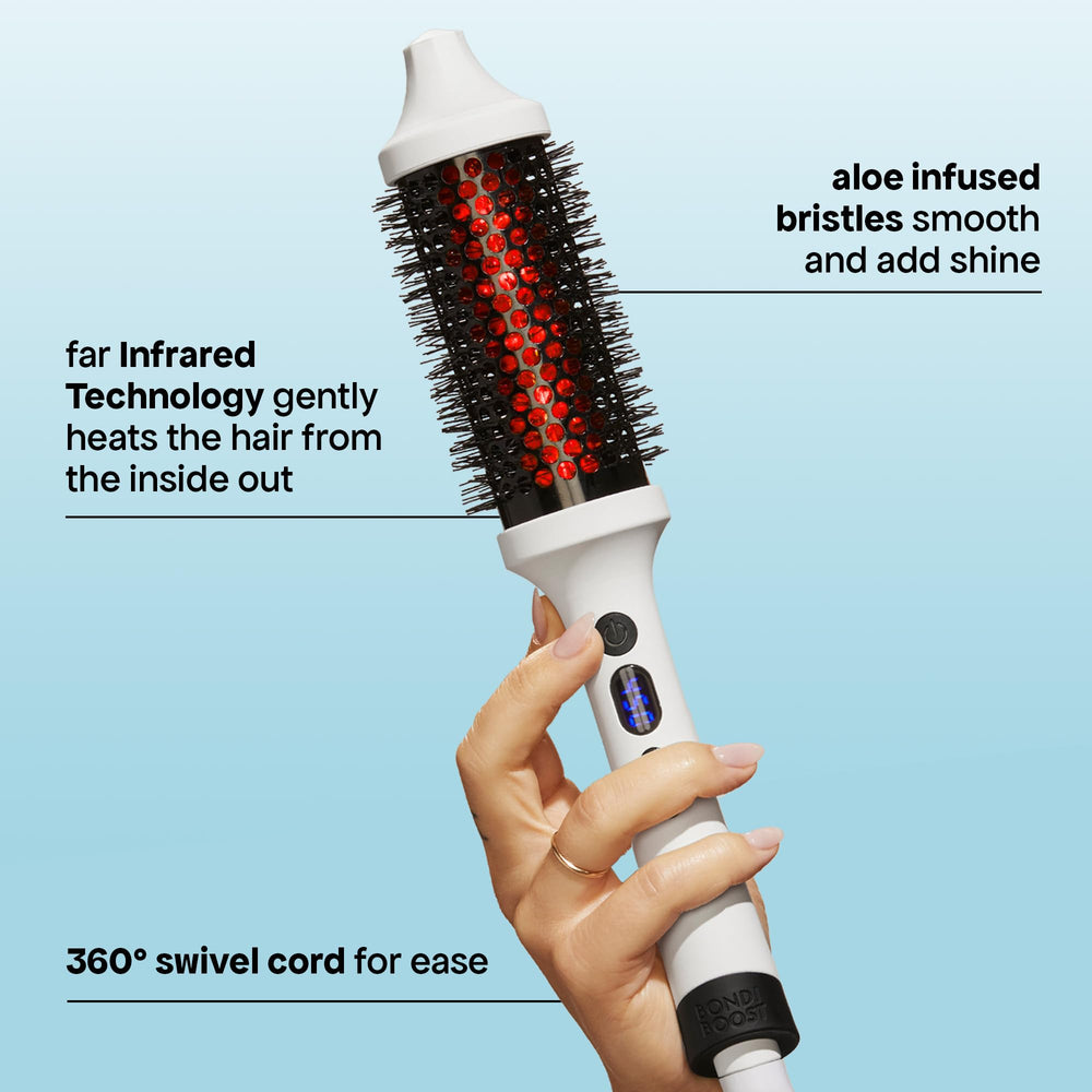 BondiBoost infrared thermal brush barrel design for comfortable grip