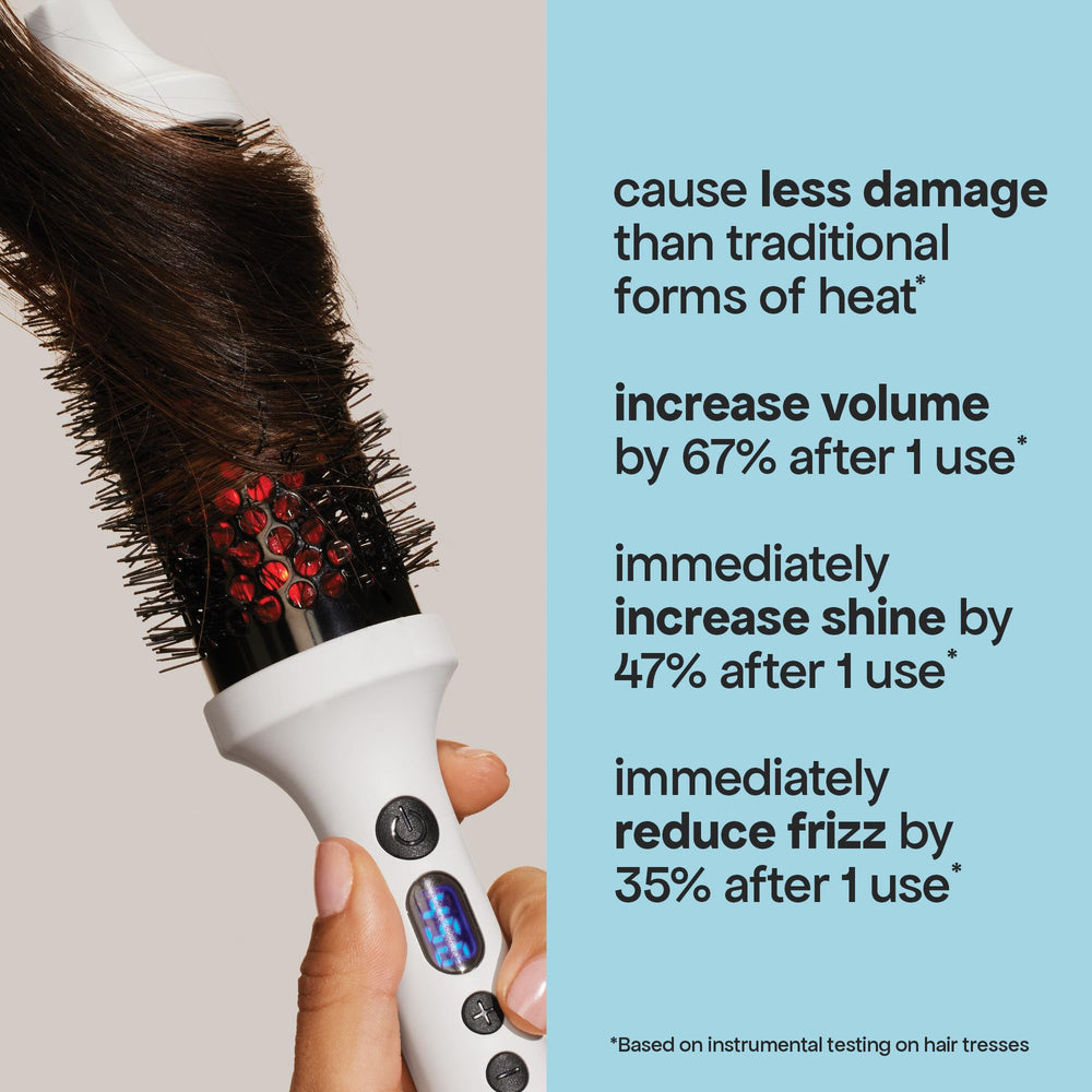 BondiBoost infrared thermal brush hair closeup showing smooth glide