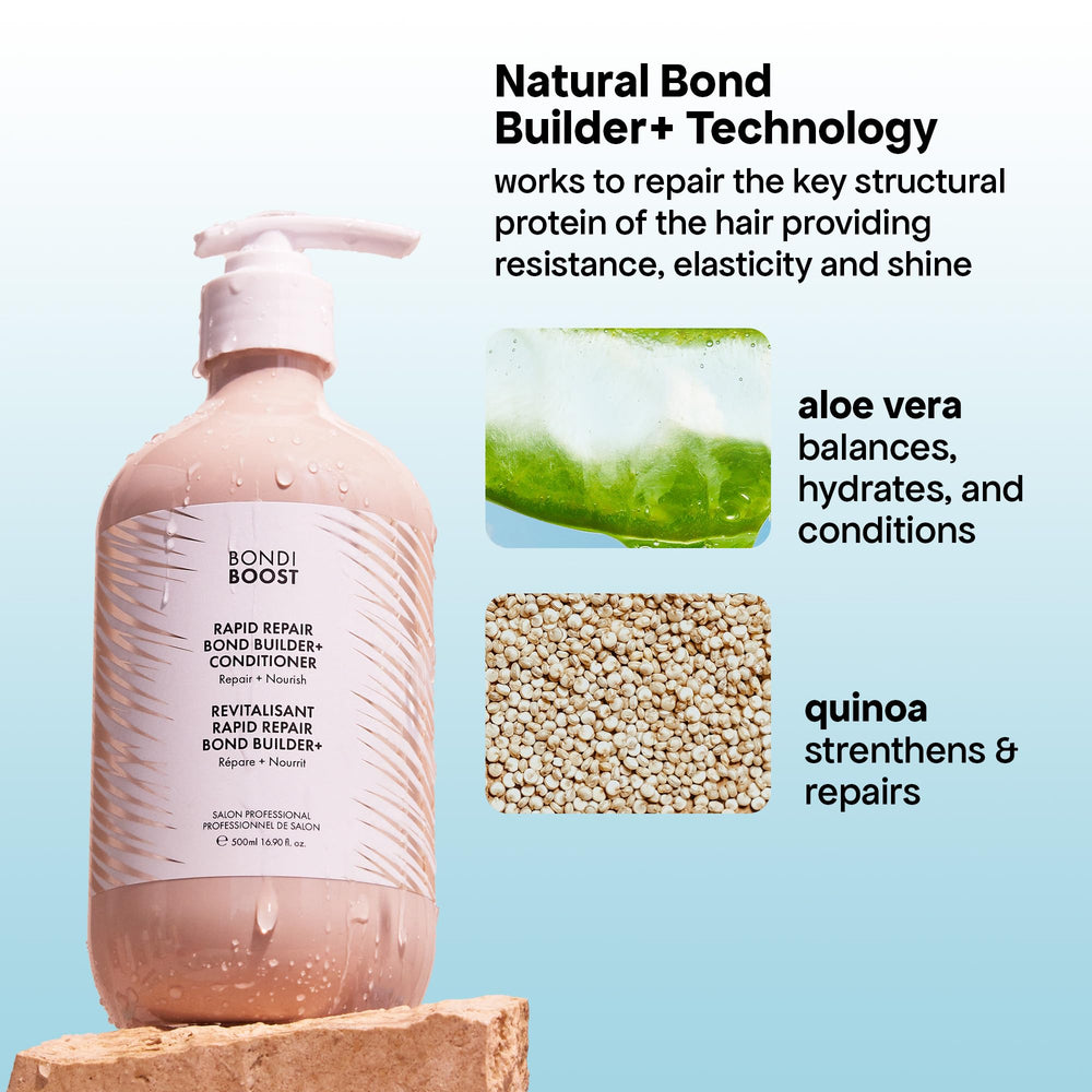 Plant-based ingredients in BONDIBOOST conditioner for moisture and elasticity
