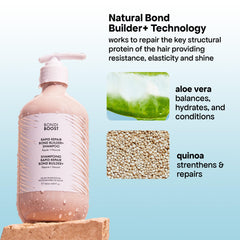 BondiBoost Polycare Split Therapy ends photo highlights mend of split ends for smoother finish.