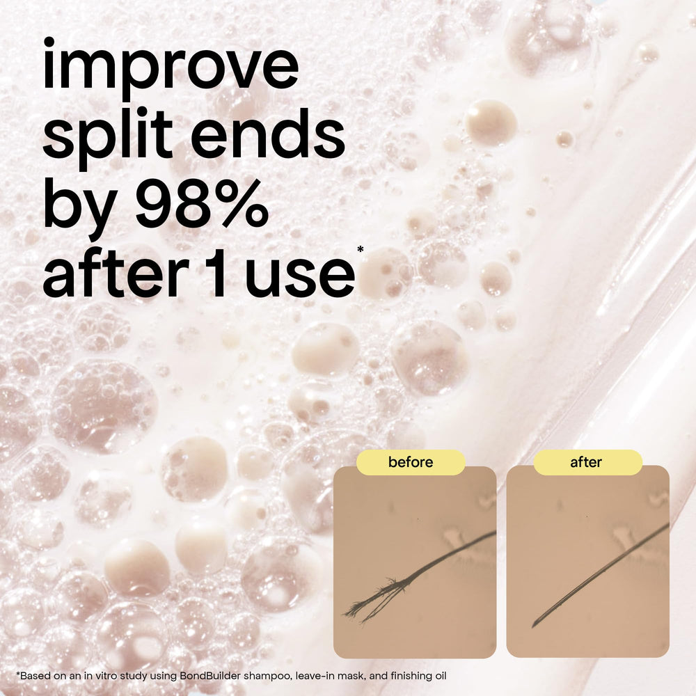 BondiBoost Queensland Nut hydration on hair strands indicates deep nourishment for dry ends.