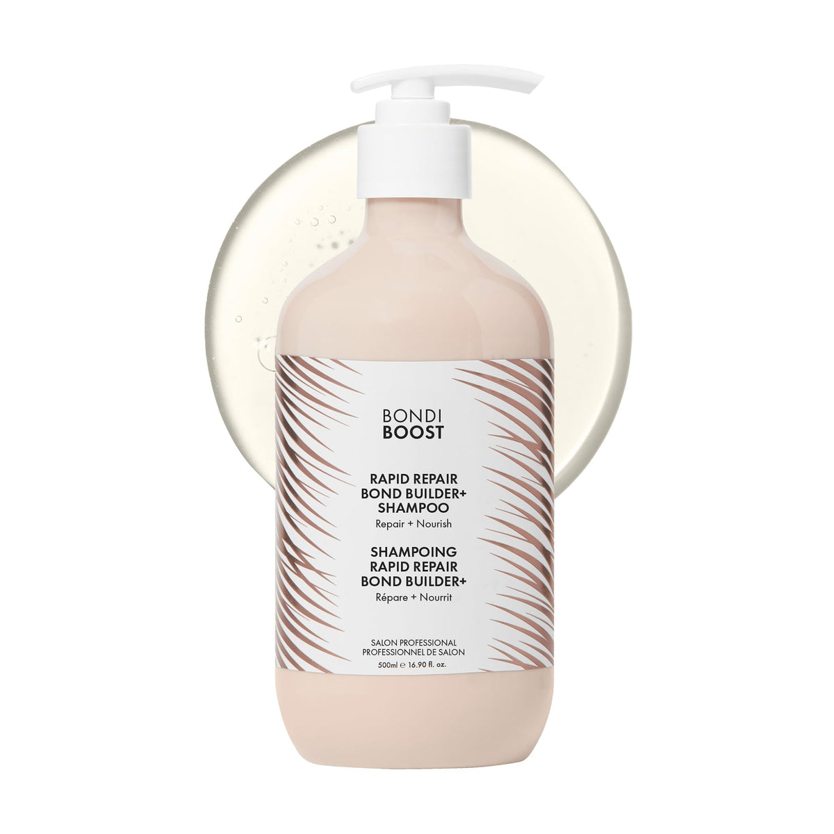 BONDIBOOST Rapid Repair Bond Builder bottle demonstrates conditioning power for damaged hair.