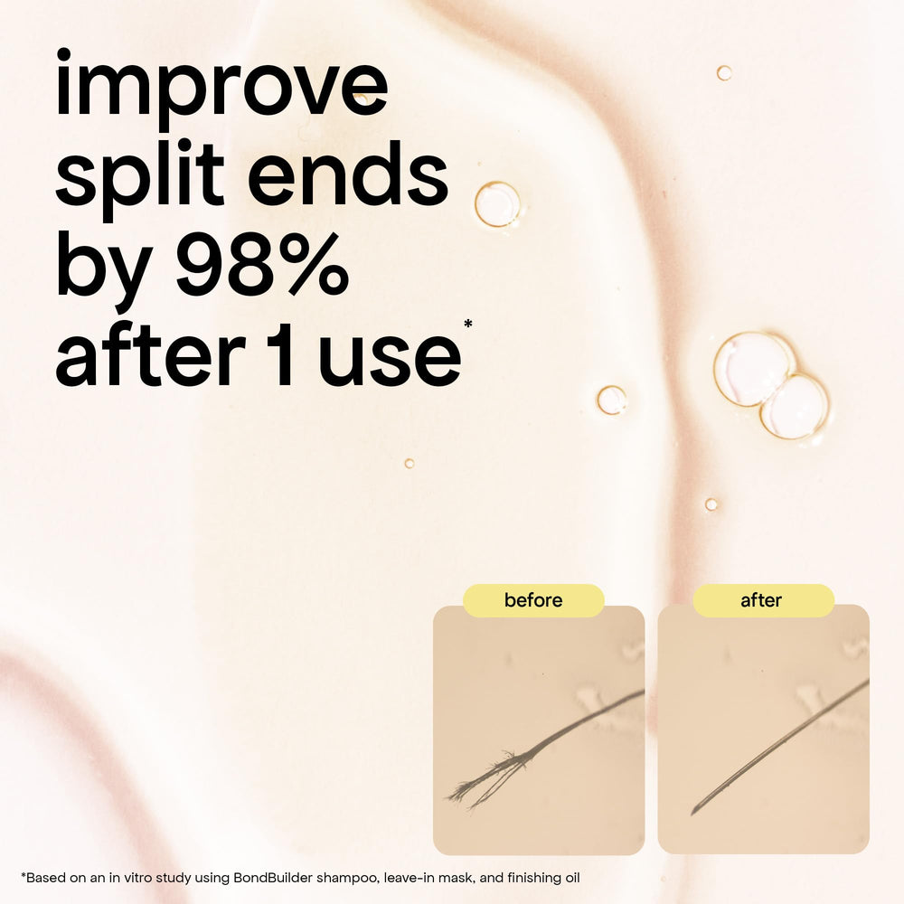 Bondiboost oil shown as heat-protective layer before styling