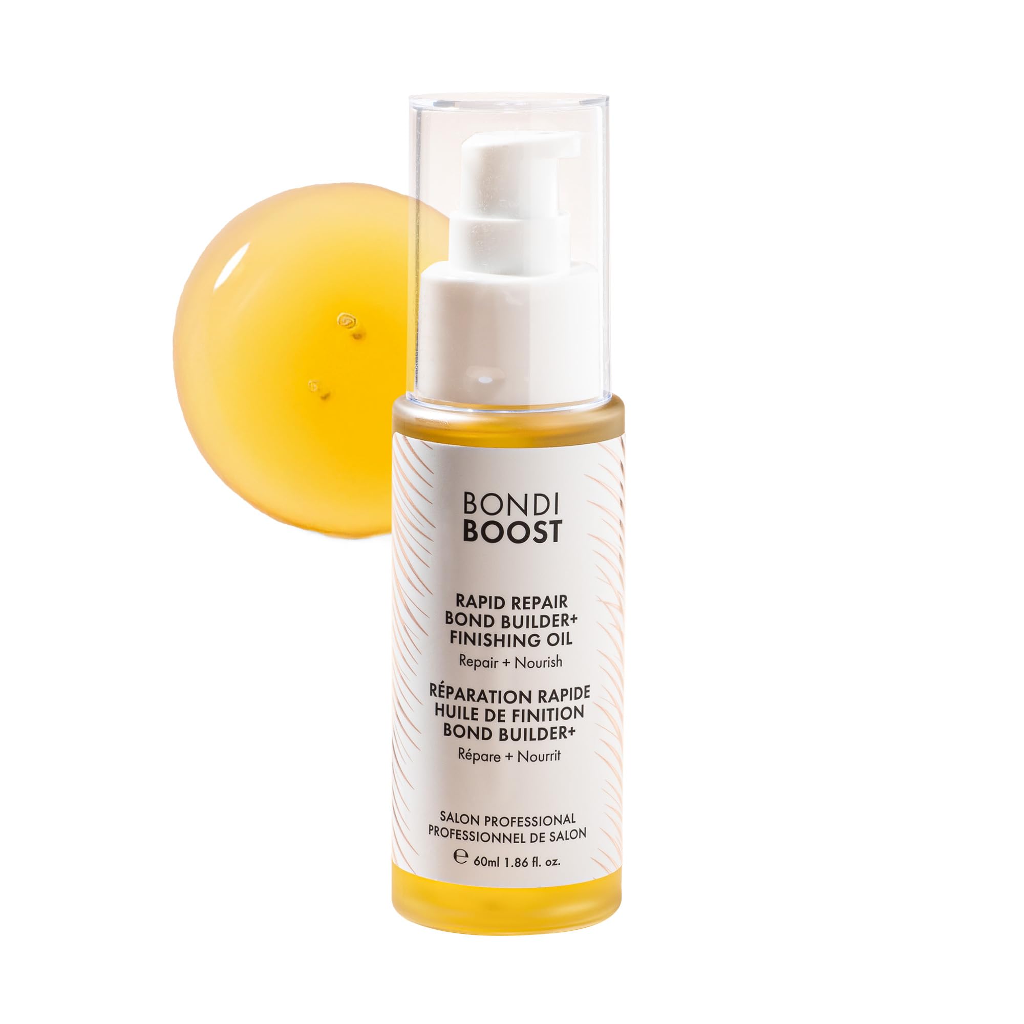 Bondiboost Rapid Repair Bond Builder Oil pour showing liquid for heat protection