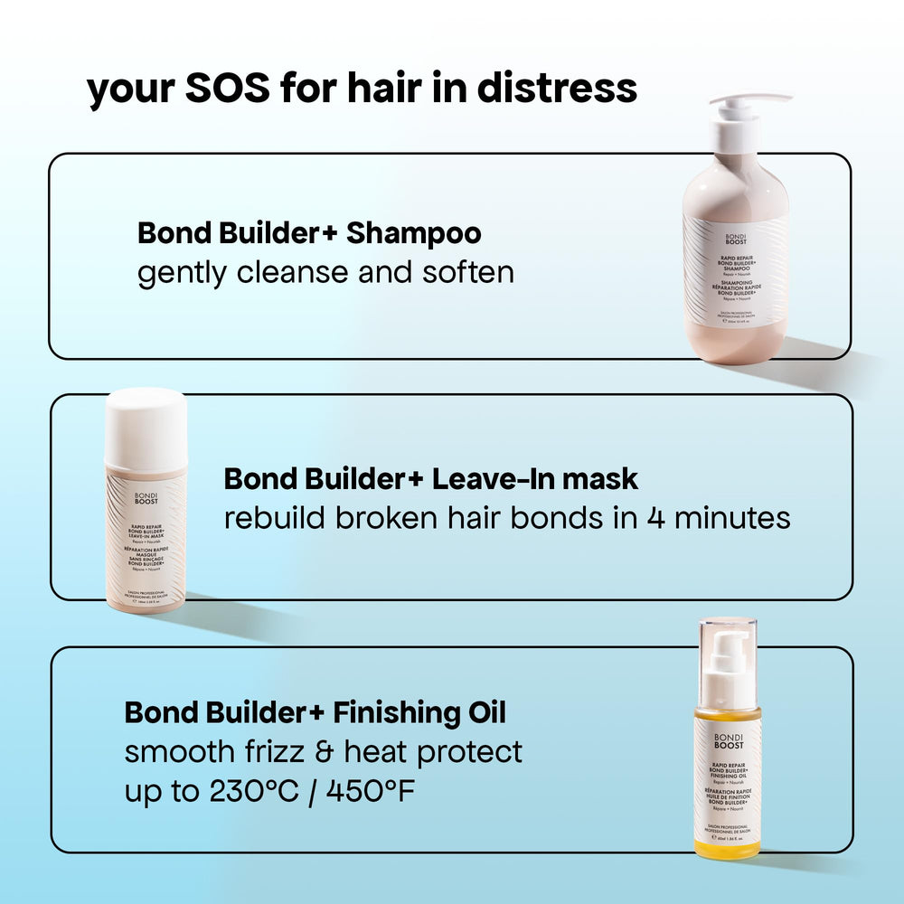 Bondiboost oil on shiny hair reflecting health and radiance
