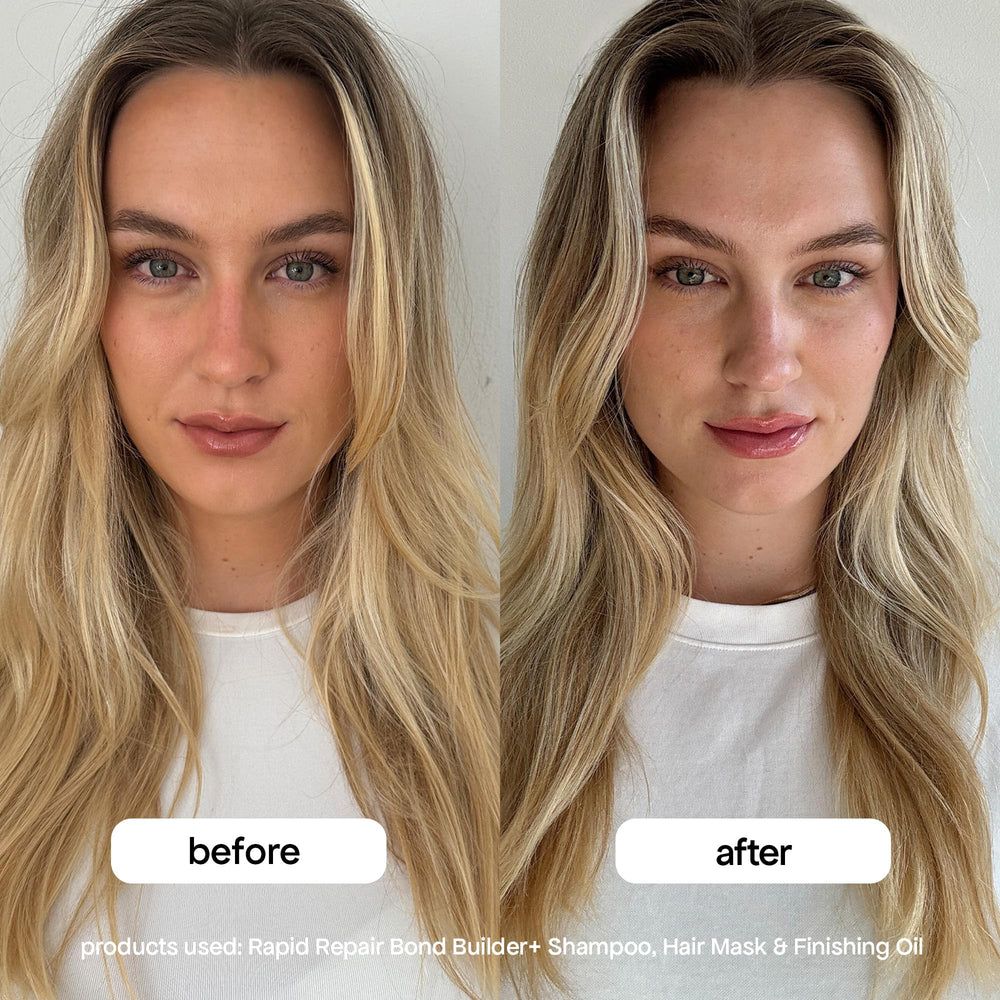 Split ends being repaired with Bondiboost bond builder oil