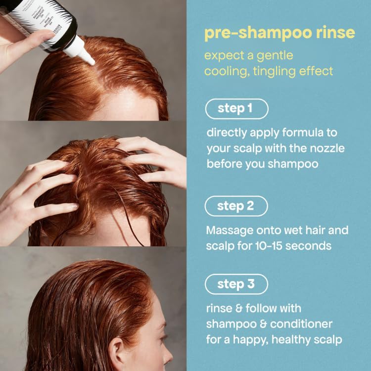 Fresh rosemary and apple cider vinegar ingredients to highlight natural clarifying benefits