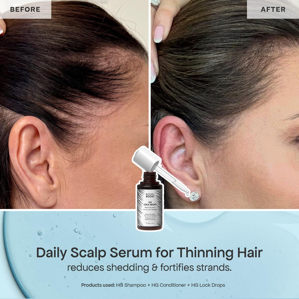 BondiBoost shampoo lather texture illustrating gentle cleanse and residue-free benefit