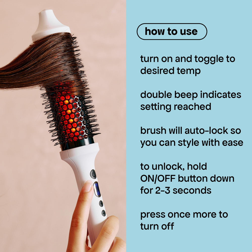 BONDIBOOST held in hand to show scale and ease of use for longer hair