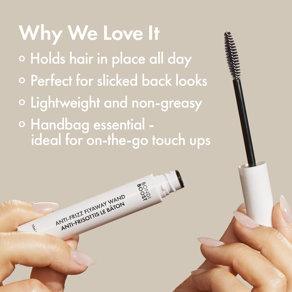 BONDIBOOST Slick Back Wand closeup shows a glossy, lasting smooth finish.
