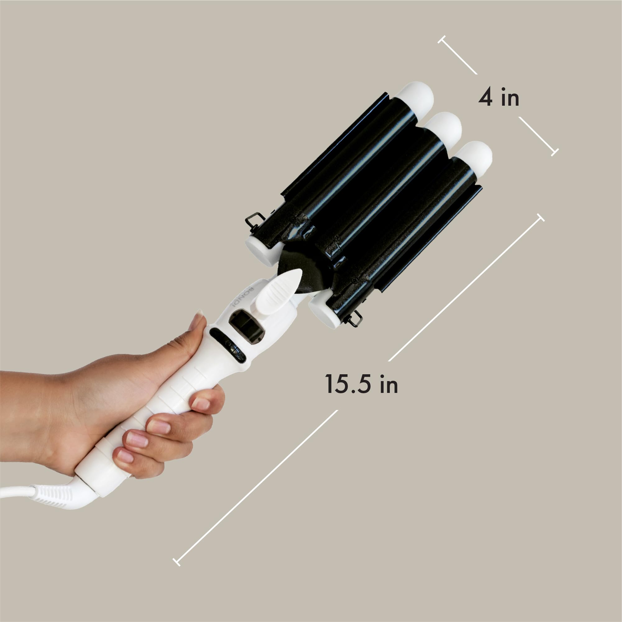BONDIBOOST Wave Wand used on dry hair for quick styling.