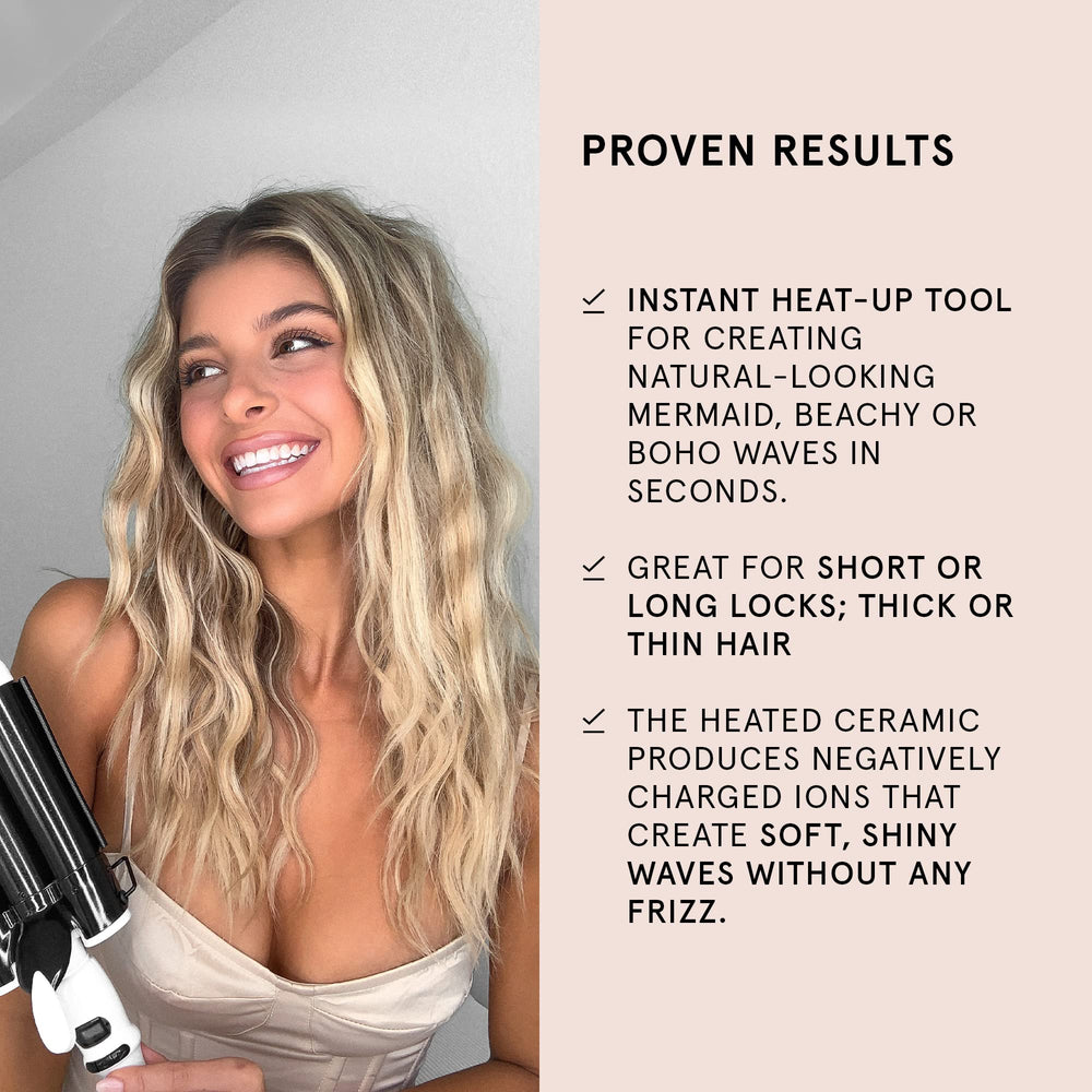 BONDIBOOST Wave Wand glides through strands for smooth, even waves.