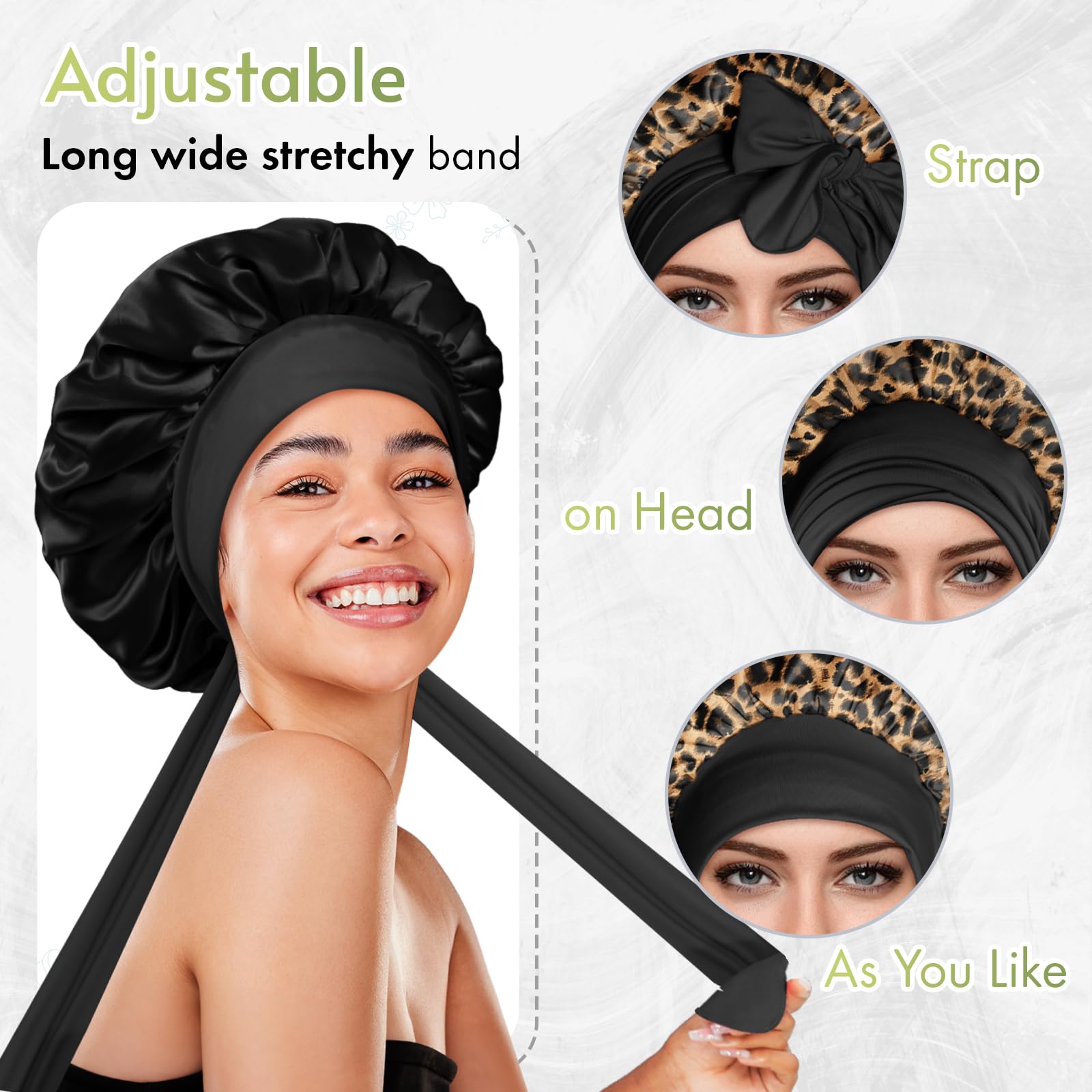 BONNET QUEEN lazo frontal, estilo único y práctico para dormir.