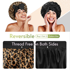 BONNET QUEEN satín talla media ajustable, comodidad para cabellos naturales y rizados.