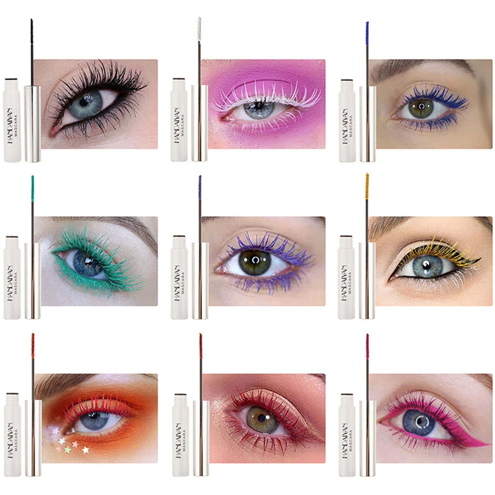 Bonnie Choice 9-Color Mascara Set pink swatches — playful everyday color options