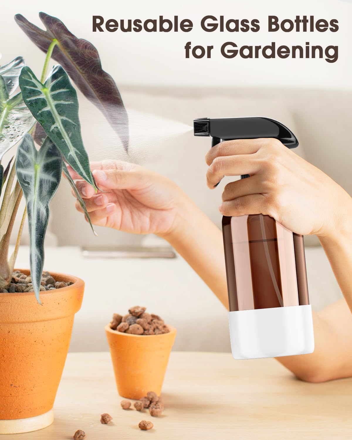 Bontip multi-use spray bottle ideal for window cleaning, aromatherapy, and hydration routines.