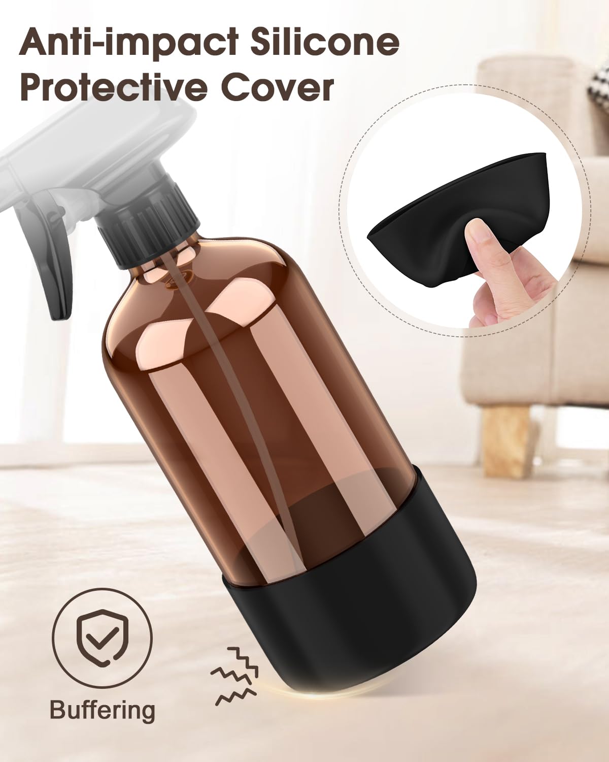 Bontip reusable amber bottle supports sustainable cleaning and beauty routines.