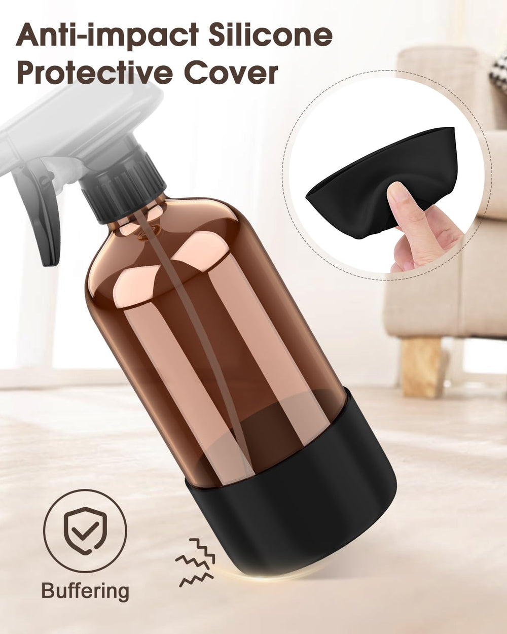 Bontip reusable amber bottle supports sustainable cleaning and beauty routines.