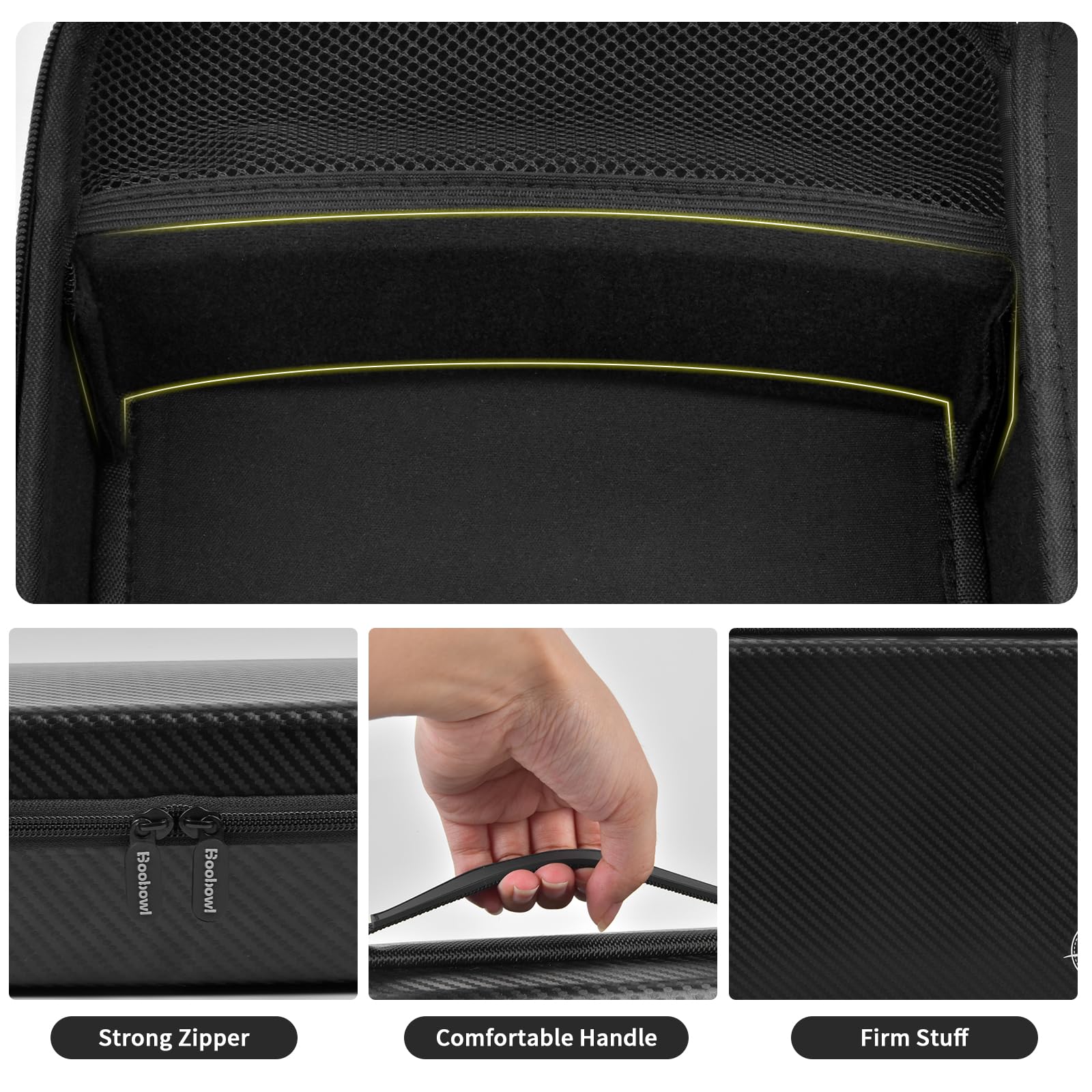 Boobowl Barber Bag mesh-pocket section helps separate accessories and guards.