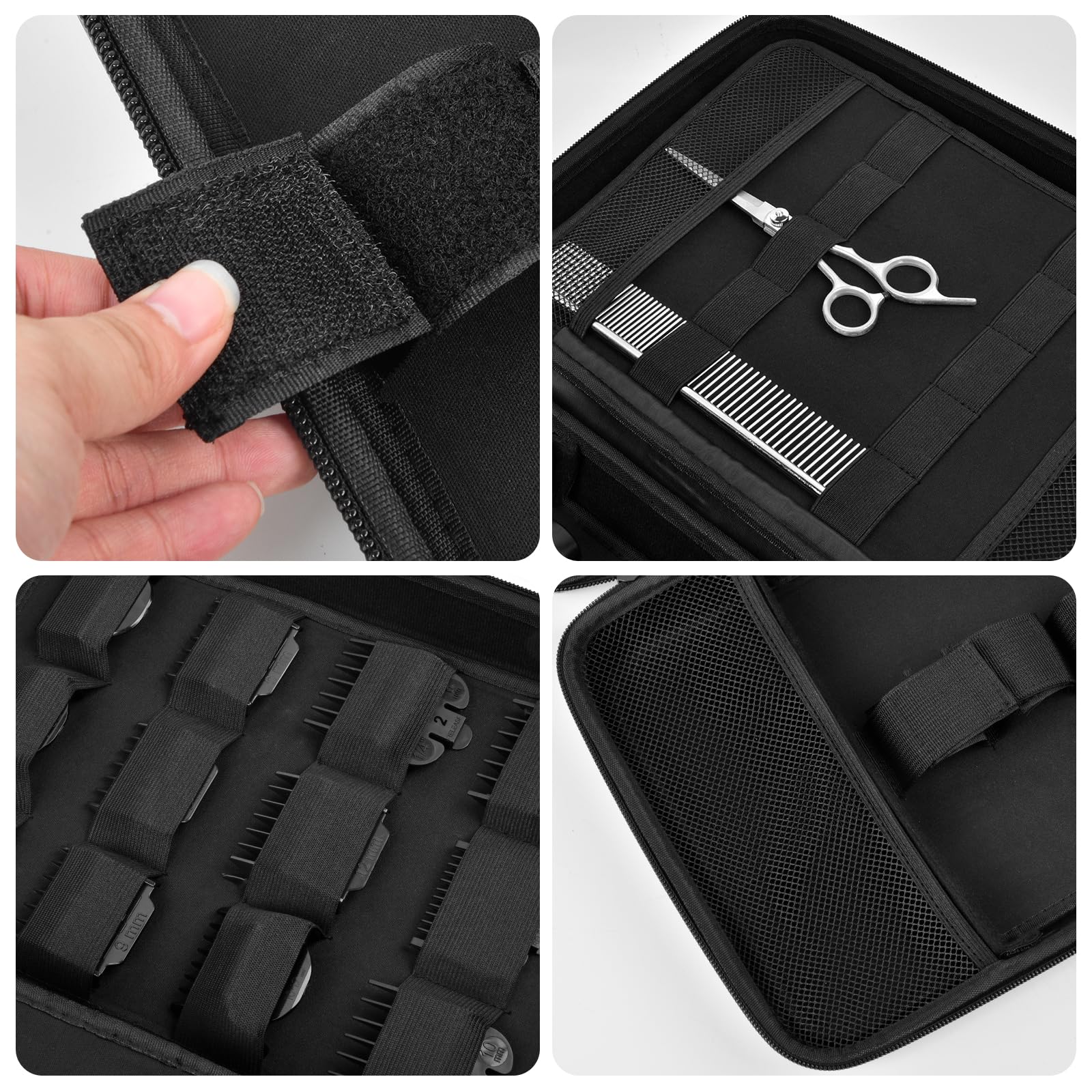 Boobowl organizer shows mesh pocket and partitions for tidy tool separation.