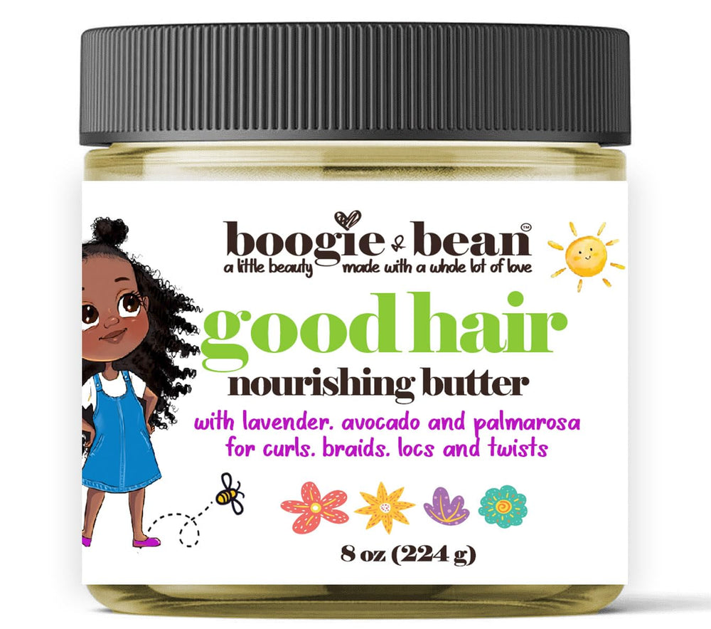 Boogie and Bean good hair oil baby-braids: hydrating formula for delicate braided hair.