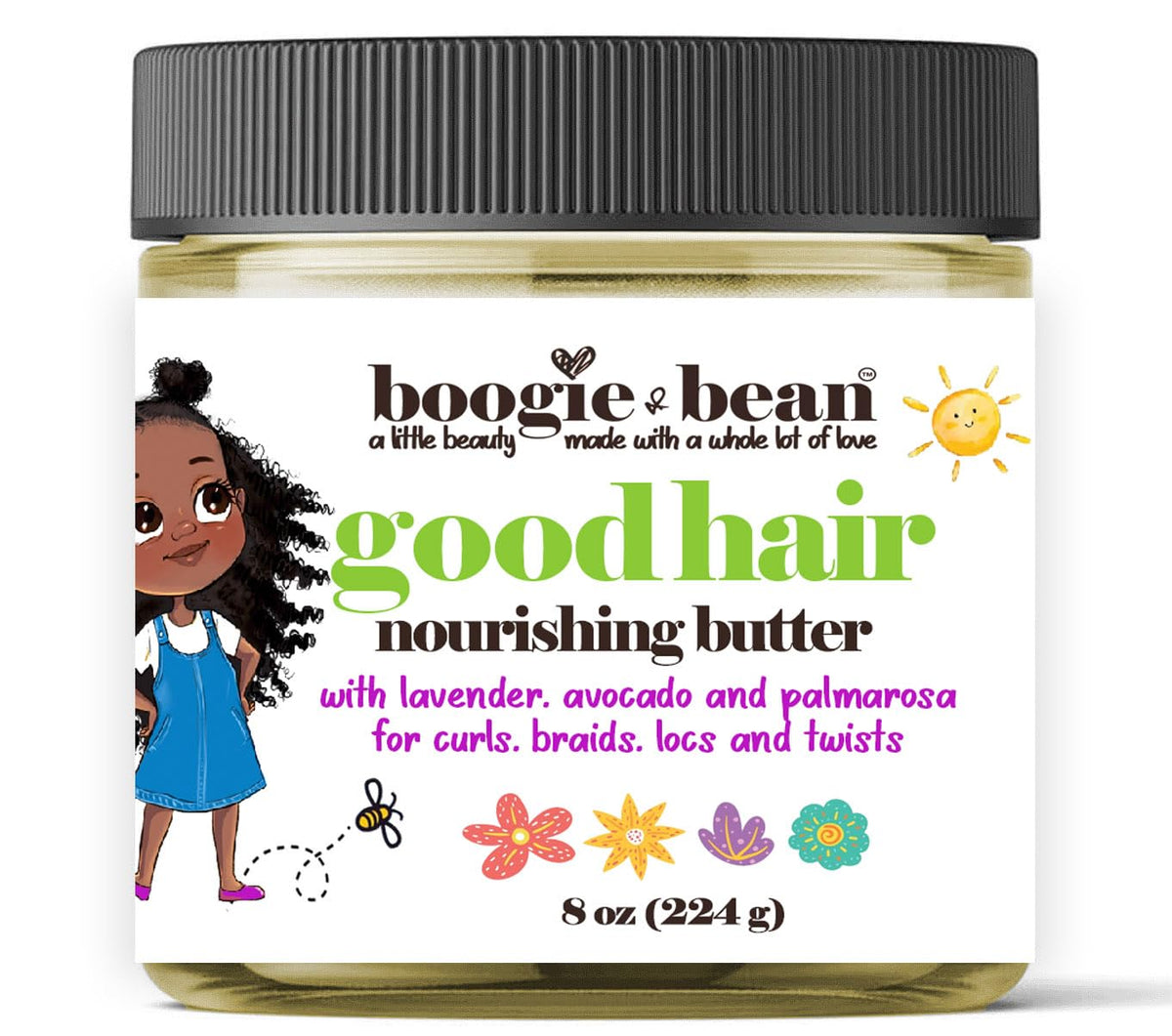 Boogie and Bean good hair oil baby-braids: hydrating formula for delicate braided hair.