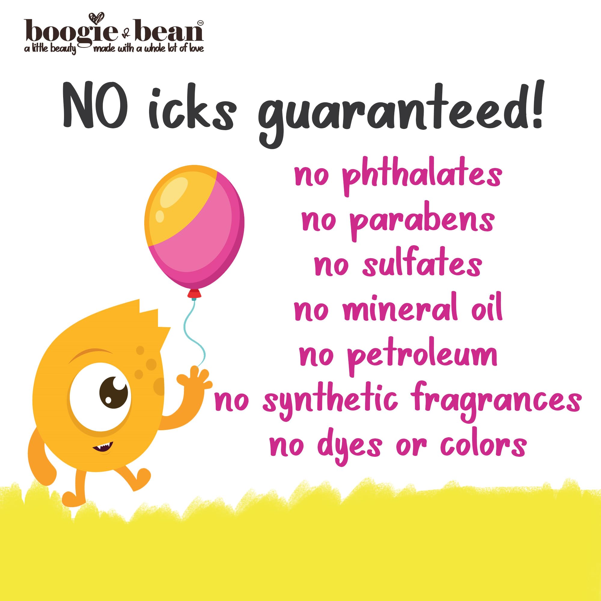 Boogie and Bean ingredients close-up highlighting plant-based oils