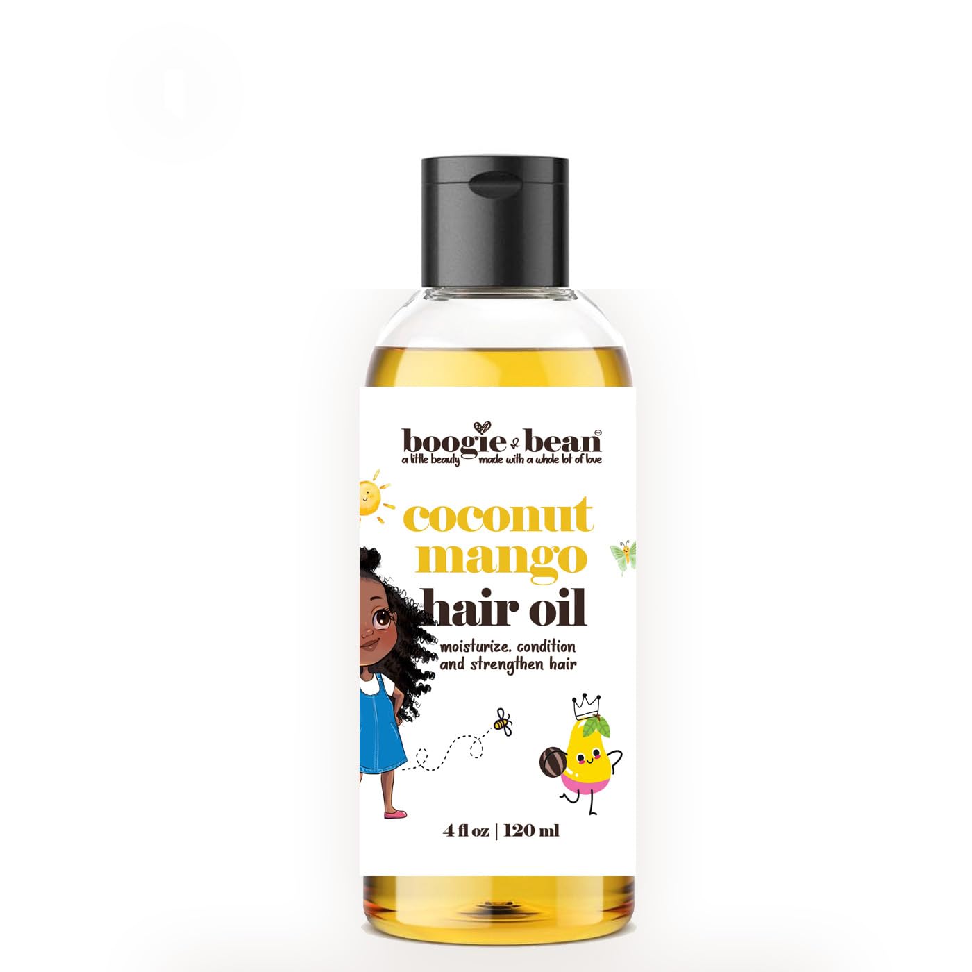 Boogie and Bean Kids Hair Oil application in hands enables smooth distribution.