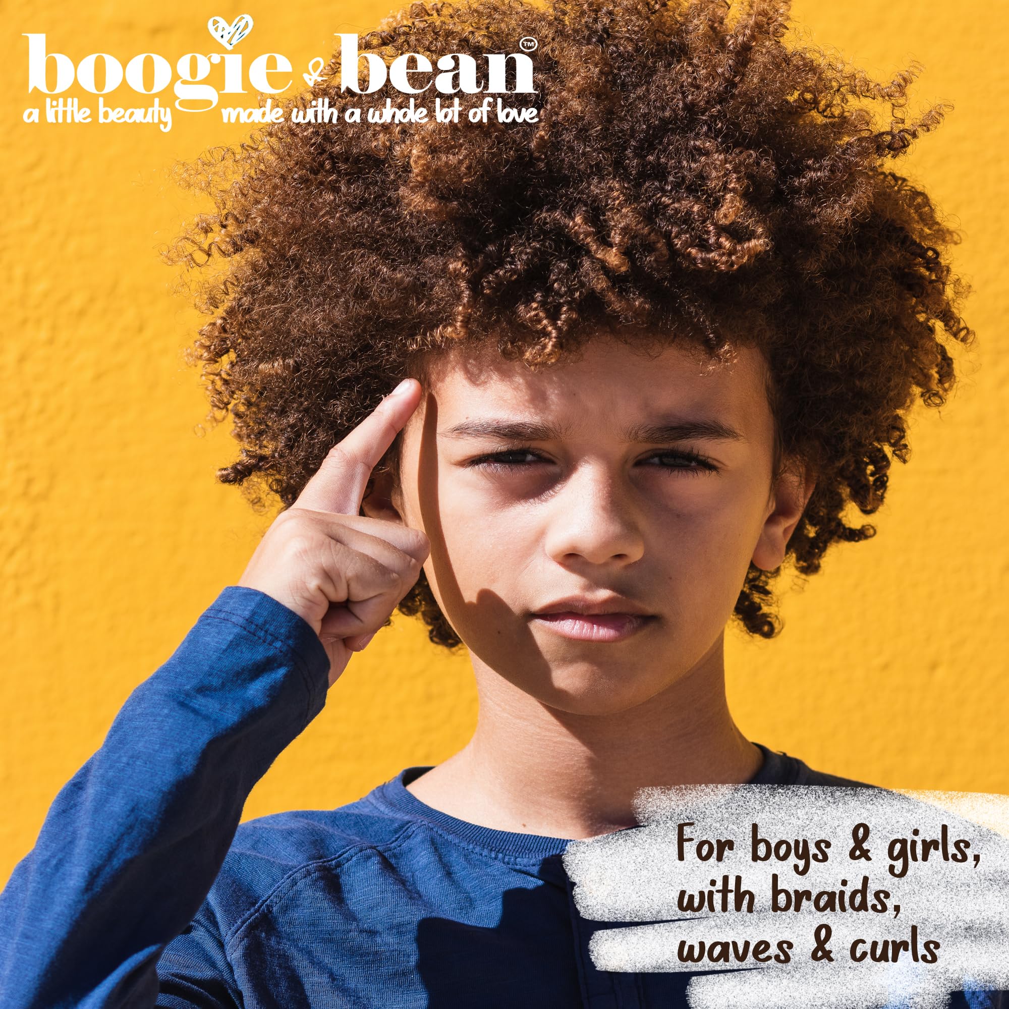 Boogie and Bean Kids Hair Oil for 4C braids helps tame frizz.