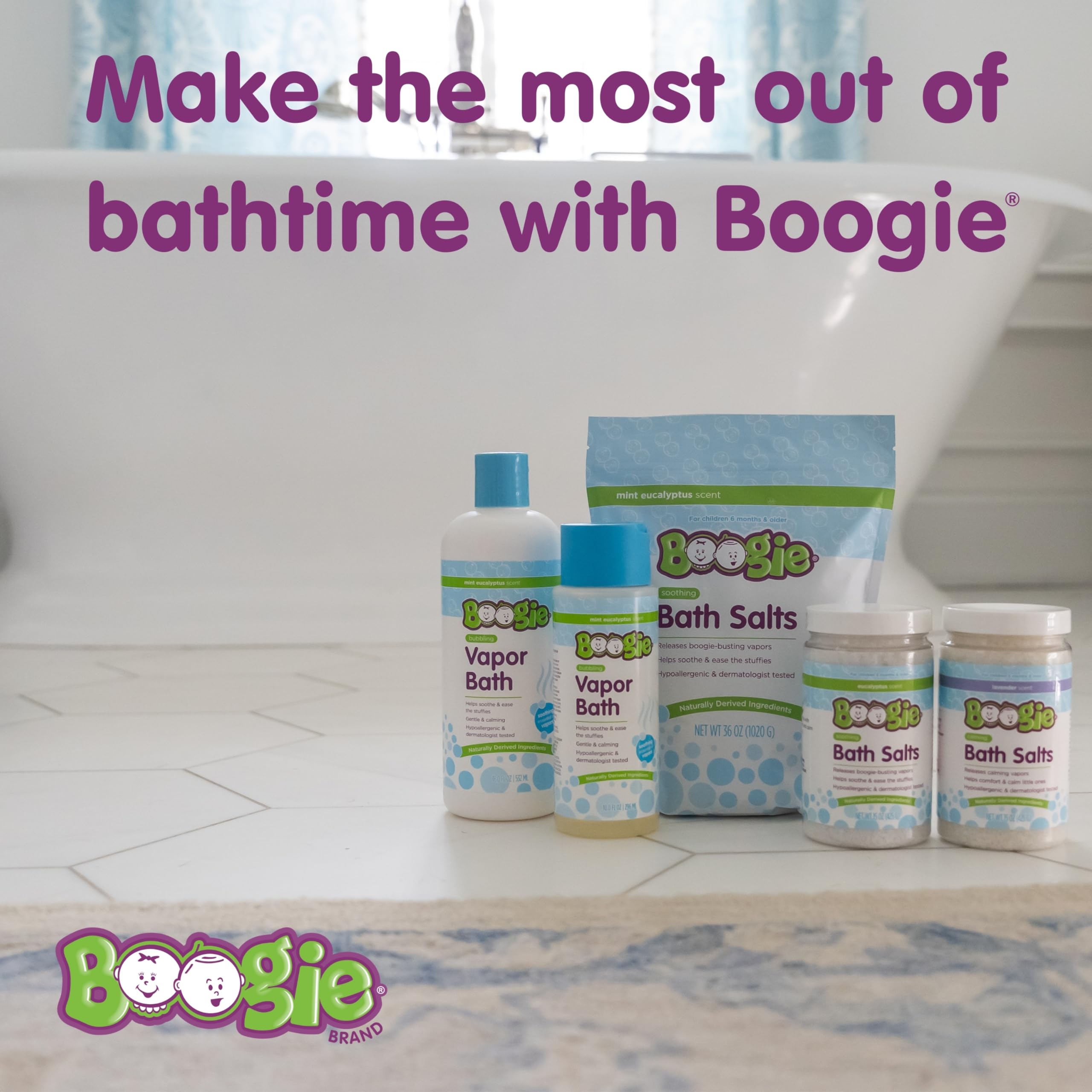 Boogie packaging and 36oz jar, convenient size for regular use.