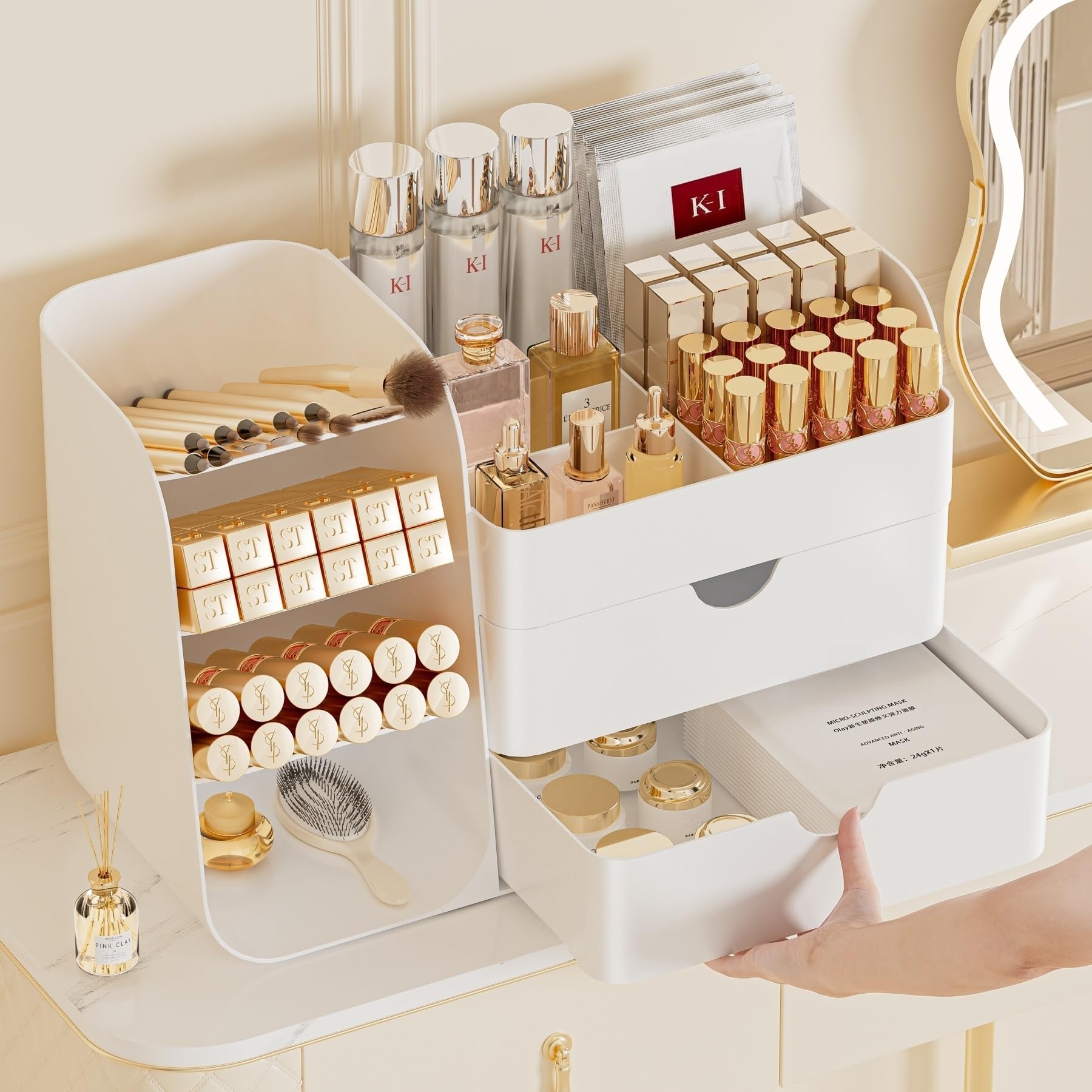 Booklov drawer storage for skincare keeps products organized and tidy