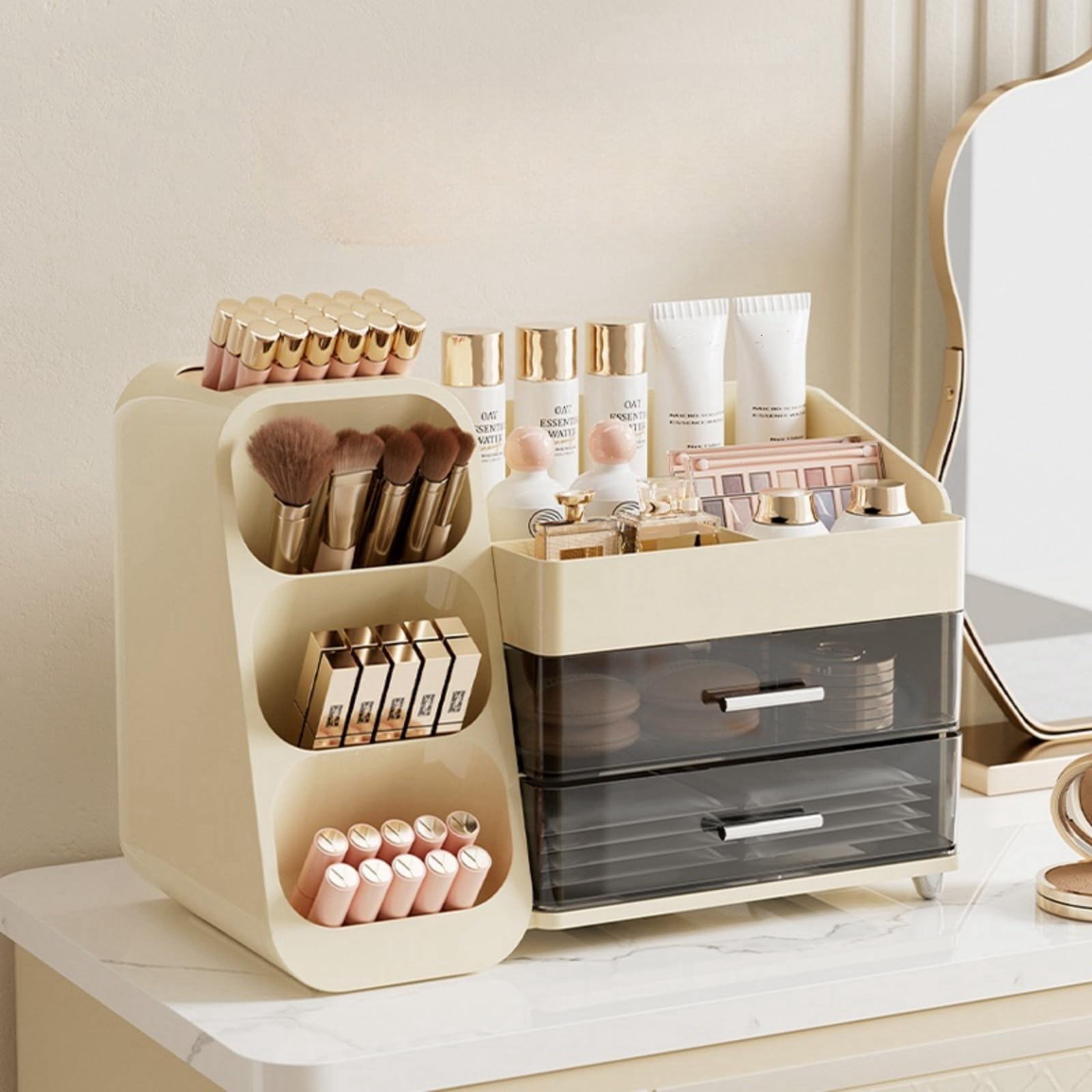 Booklov easy-clean material simplifies maintenance for a pristine vanity.