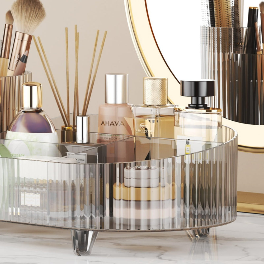 Booklov gift-ready rotating makeup organizer shown as a thoughtful present