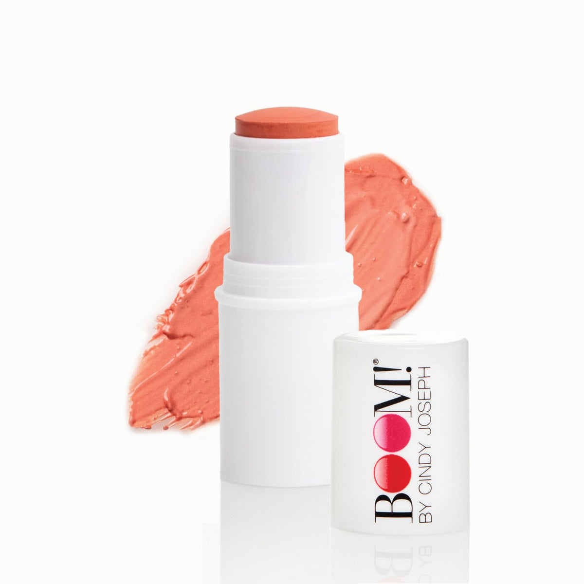 BOOM! by Cindy Joseph Boomstick Golden Peach closeup shows creamy dewy blush.