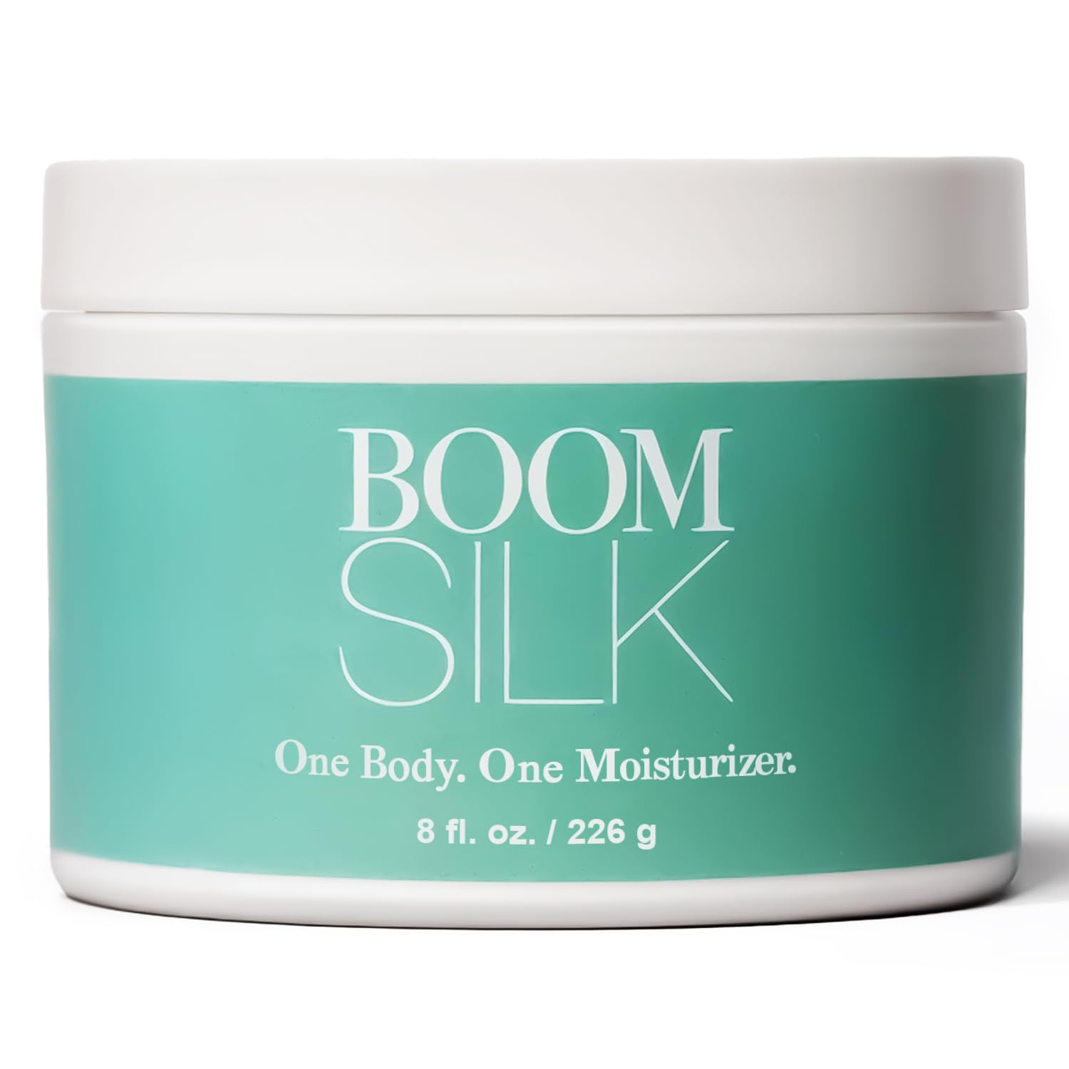 BOOM! Boomsilk face cream jar closeup highlighting rich hydration for mature skin