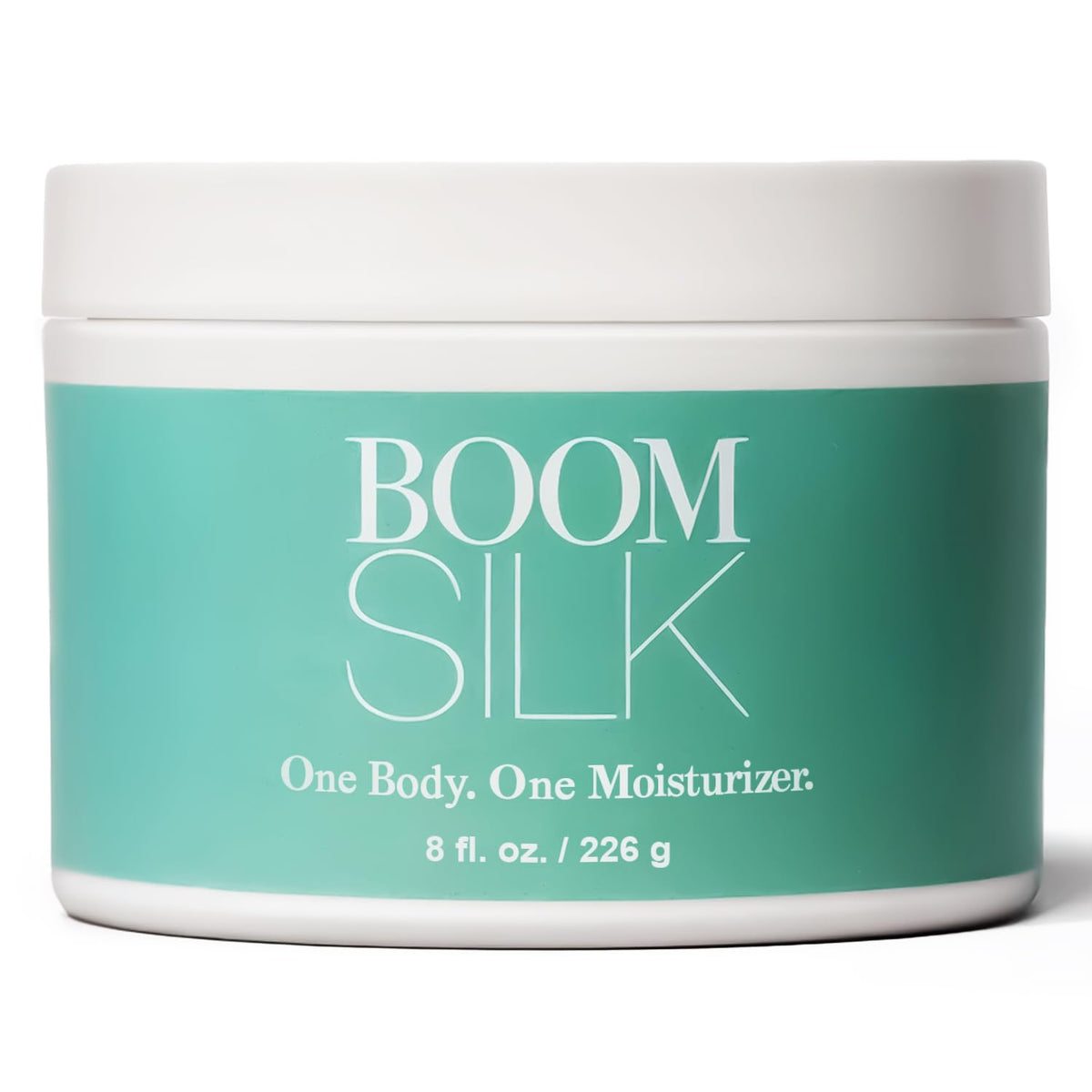 BOOM! Boomsilk face cream jar closeup highlighting rich hydration for mature skin