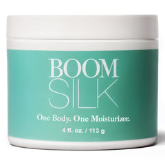 Boomsilk face moisturizer jar with creamy texture for daily hydration of mature skin