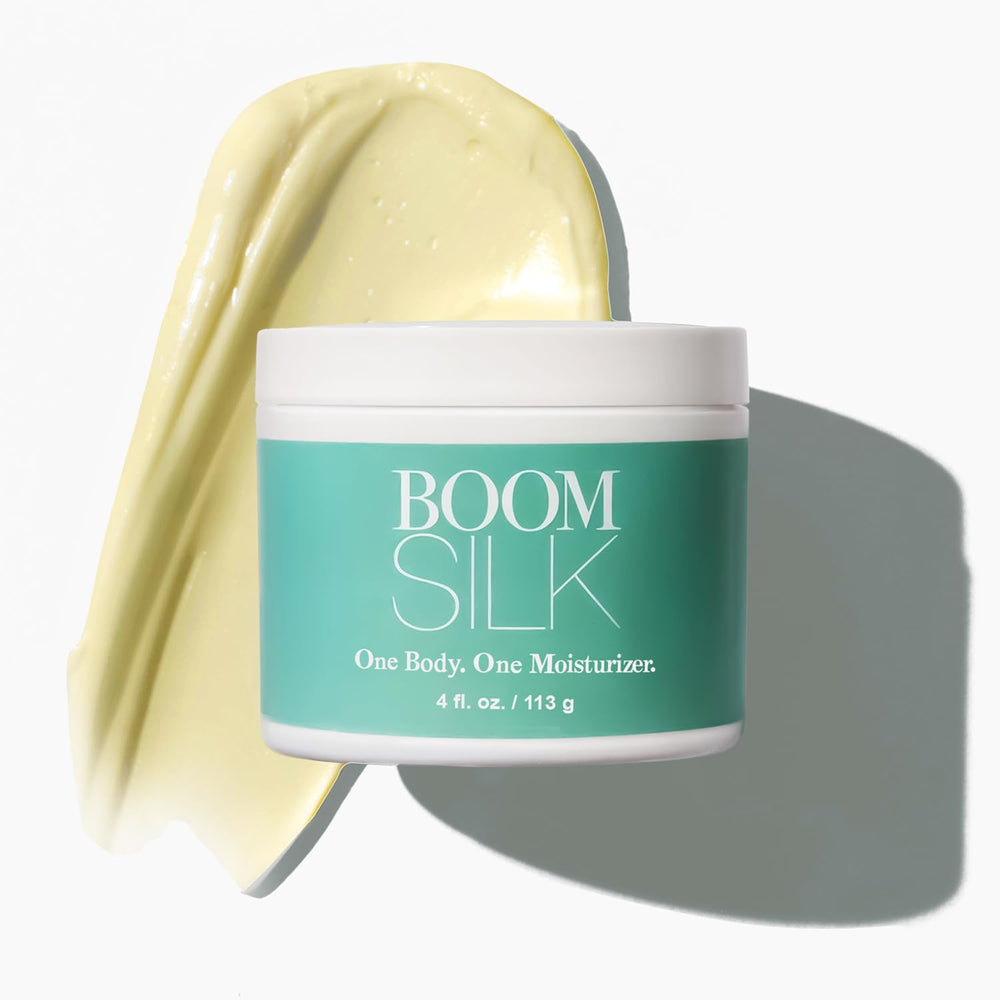 Boomsilk texture swatch demonstrating rich, non-greasy finish ideal for dry, aging skin