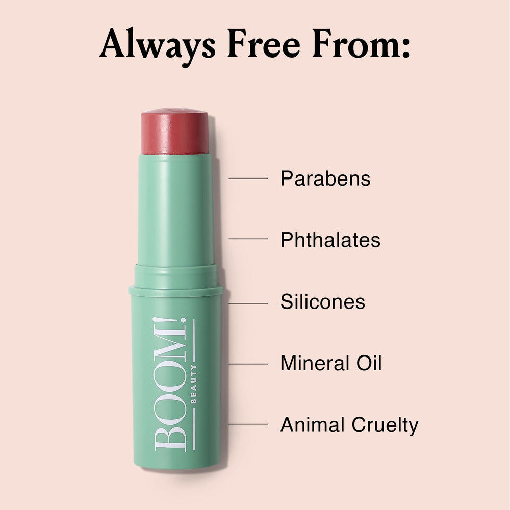 BOOM! Boomstick Rose Nude dewy finish provides hydrated, radiant look.